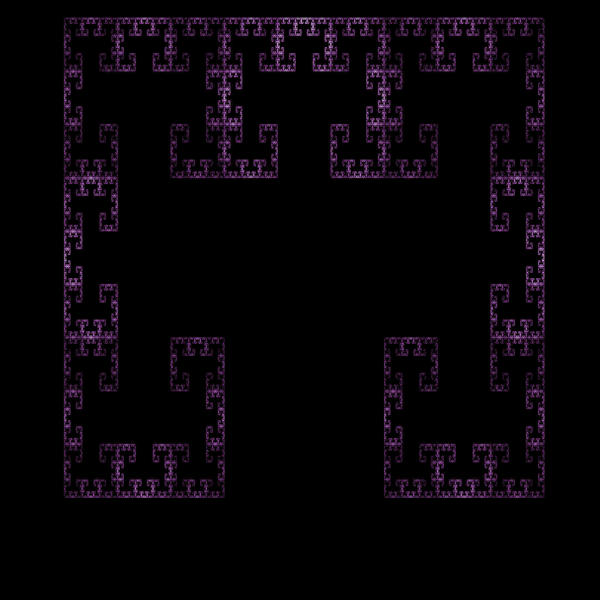 a fractal patter of repeating square shapes