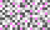 a grid of grey, white and pink graphic tiles