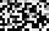 a black and white checkerboard pattern comprised of varying widths of horizontal black lines