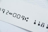 Printed numbers on a cheque identifying the issuing bank and account holder making payment