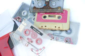 a selection of old tape cassette head cleaning products
