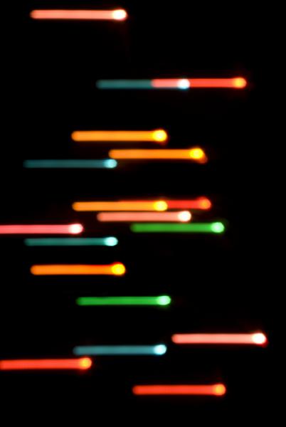 motion blurred lines of colourful lights