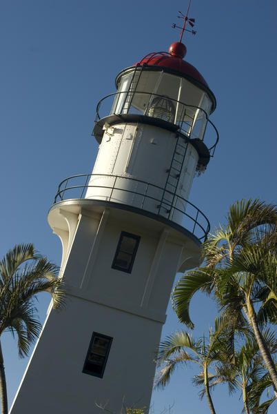the diamond head lighthouse, honolulu, oahu, hawaii